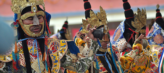 Monk Dancers at Shechen